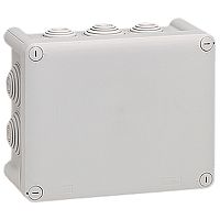 Коробка прямоугольная - 180x140x86 - Программа Plexo - IP 55 - IK 07 - серый - 10 кабельных вводов - 750 °C | код 092052 |  Legrand